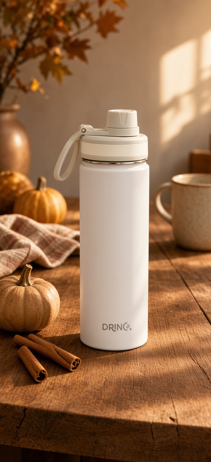 DRINCO® Stainless Steel Water Bottle - Artic White