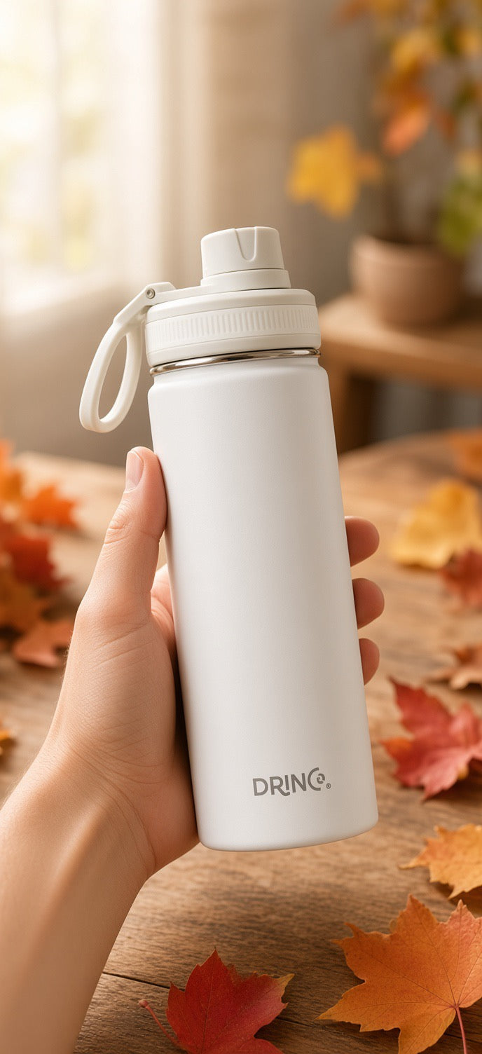 DRINCO® Stainless Steel Water Bottle - Artic White